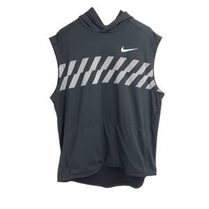 Nike Soft Jersey Sleeveless Running Hoodie Black